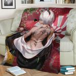 nier 2b yakuza fleece throw blanket 0
