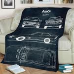 no018 audi quattro fleece throw blanket 0