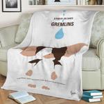 no451 my gremlins minimal movie poster a boy in advert fleece throw blanket 0