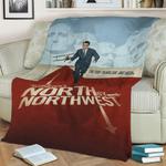 north by northwest poster fleece throw blanket 0