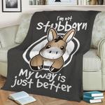 not stubborn mule fleece throw blanket 0