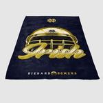 notre dame fighting irish helmet soft fleece blanket 0