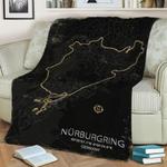 nurburgring circuit fleece throw blanket 0