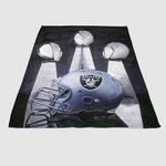 oakland raiders trophy soft fleece blanket 0