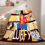 one piece cosplay flannel fleece throw blanket comforter bedding sets 0