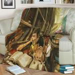 one piece trafalgar law to fleece throw blanket 0