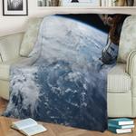 orbiting earth fleece throw blanket 0