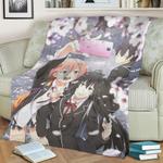 oregairu fleece throw blanket 0