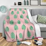 palm spring leaves 2 fleece throw blanket 0