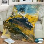 panzer vii lu00f6we fleece throw blanket 0