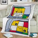 perfect cube fleece throw blanket 0