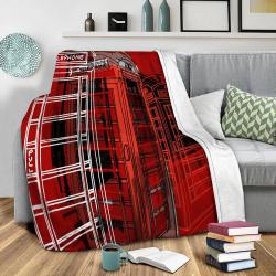 Phone Box Fleece Throw Blanket Meaningful Gift For Halloween Christmas