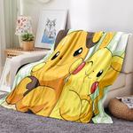pikachu pattern blanket flannel throw room decoration 0