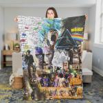 pink floyd fleece blanket album collage digital art wish you were here dsotm premium 0