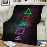 playstation buttons fleece throw blanket 0