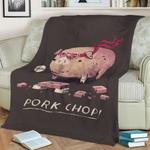 pork chop fleece throw blanket 0