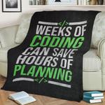 programmer funny quote fleece throw blanket 0
