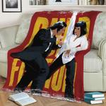pulp fiction dancing fleece throw blanket 0