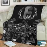 r6 esports weapon fleece throw blanket 0