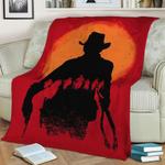 red dead arthur morgan fleece throw blanket 0