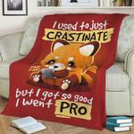 red panda procrastinator fleece throw blanket 0