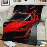 red pista fleece throw blanket 0
