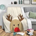 reindeer fleece throw blanket 0