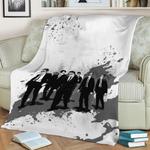 reservoir dogs bw fleece throw blanket 0