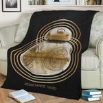 resistance hero fleece throw blanket 0