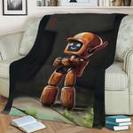 robot2 fleece throw blanket 0