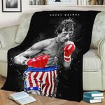 rocky balboa fleece throw blanket 0