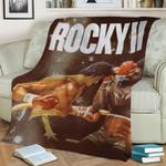 rocky movie poster fleece throw blanket 0