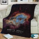 rosette nebula fleece throw blanket 0