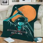 ruroni kenshin art 11 fleece throw blanket 0