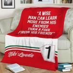 rush quote fleece throw blanket 0