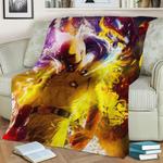 saitama one punch man fleece throw blanket 0