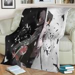 sasuke vs itachi fleece throw blanket 0