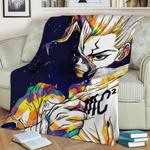 senku ishigami dr stone fleece throw blanket 0
