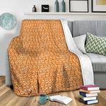 skulls orange fleece throw blanket 0