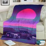 skyline gtr car fleece throw blanket 0