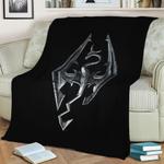 skyrim symbol fleece throw blanket 0