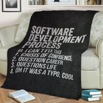 software development fleece throw blanket 0