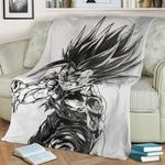 son gohan from dbz fleece throw blanket 0