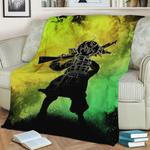 soul of the evil monster fleece throw blanket 0
