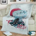 space cowboy sunset fleece throw blanket 0