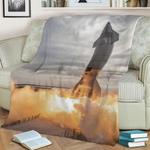 spacex starship sn10 fleece throw blanket 0