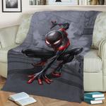 spider man miles morales fleece throw blanket 0