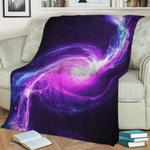 spiral galaxy nebula fleece throw blanket 0