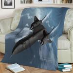 sr71 blackbird fleece throw blanket 0