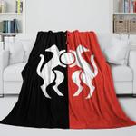 stade rennais football club blanket flannel throw room decoration 0